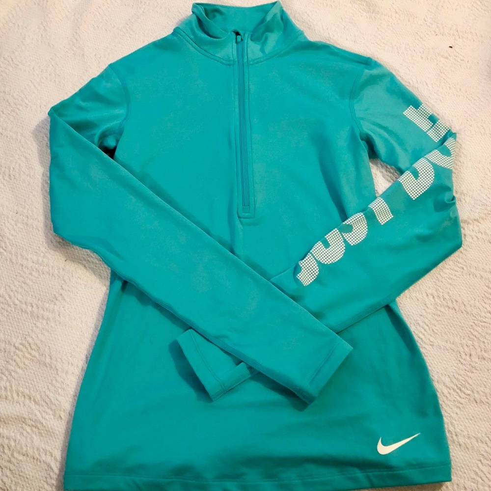 Aqua/mint Nike Pro Long Sleeved Top Size small